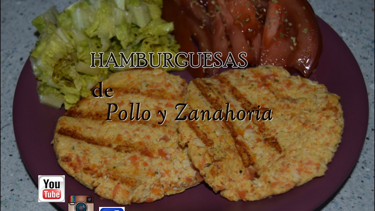 Hamburguesa de pollo y zanahoria / Receta saludable y fácilisima