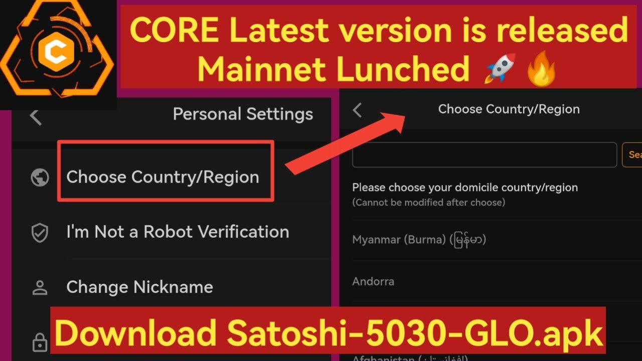 Satoshi CORE Mainnet Lunch 🚀  Update Satoshi App | Good news for miners