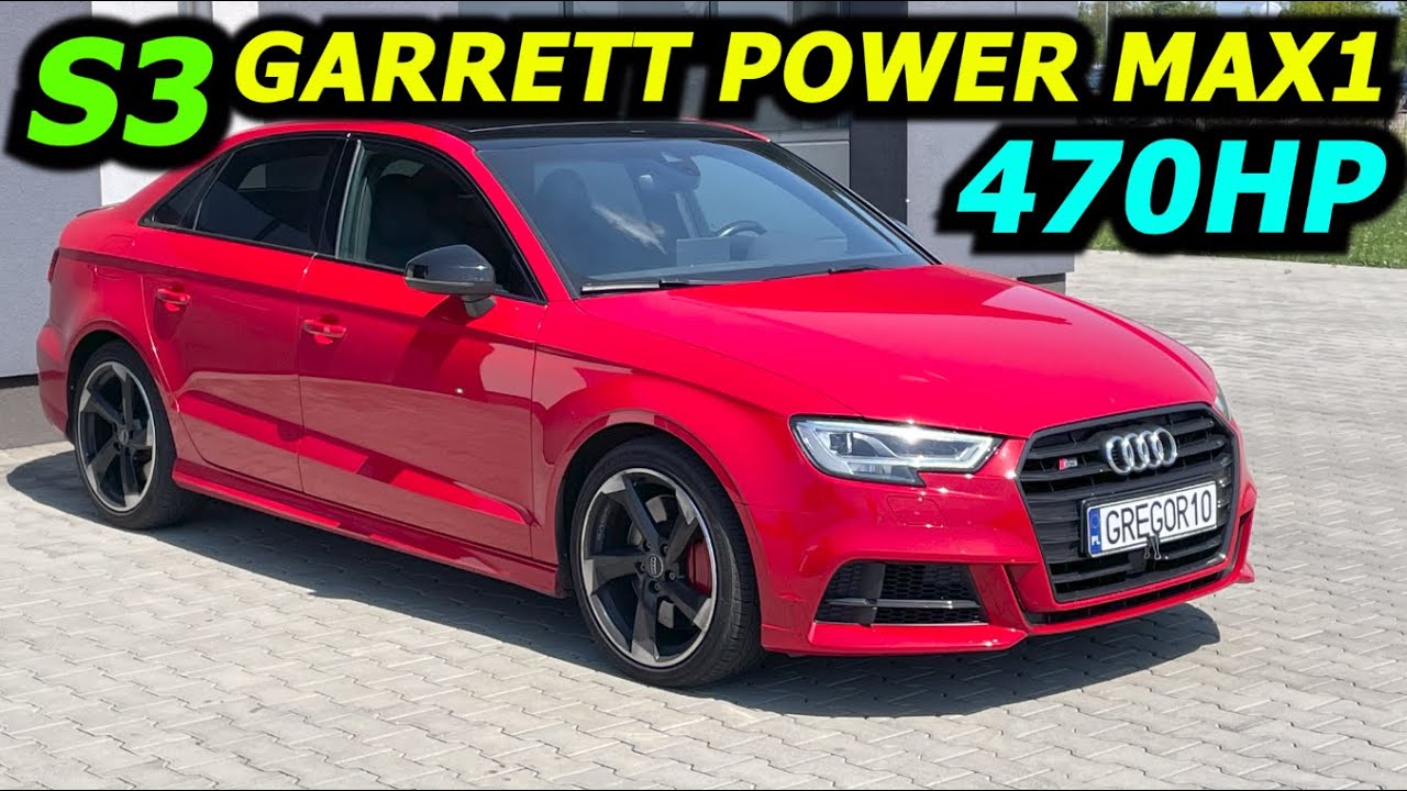 Audi S3 2.0TFSI GARRETT Power Max 1 470HP GREGOR10 DRAGY Times 0-100 100-200 LC TEST
