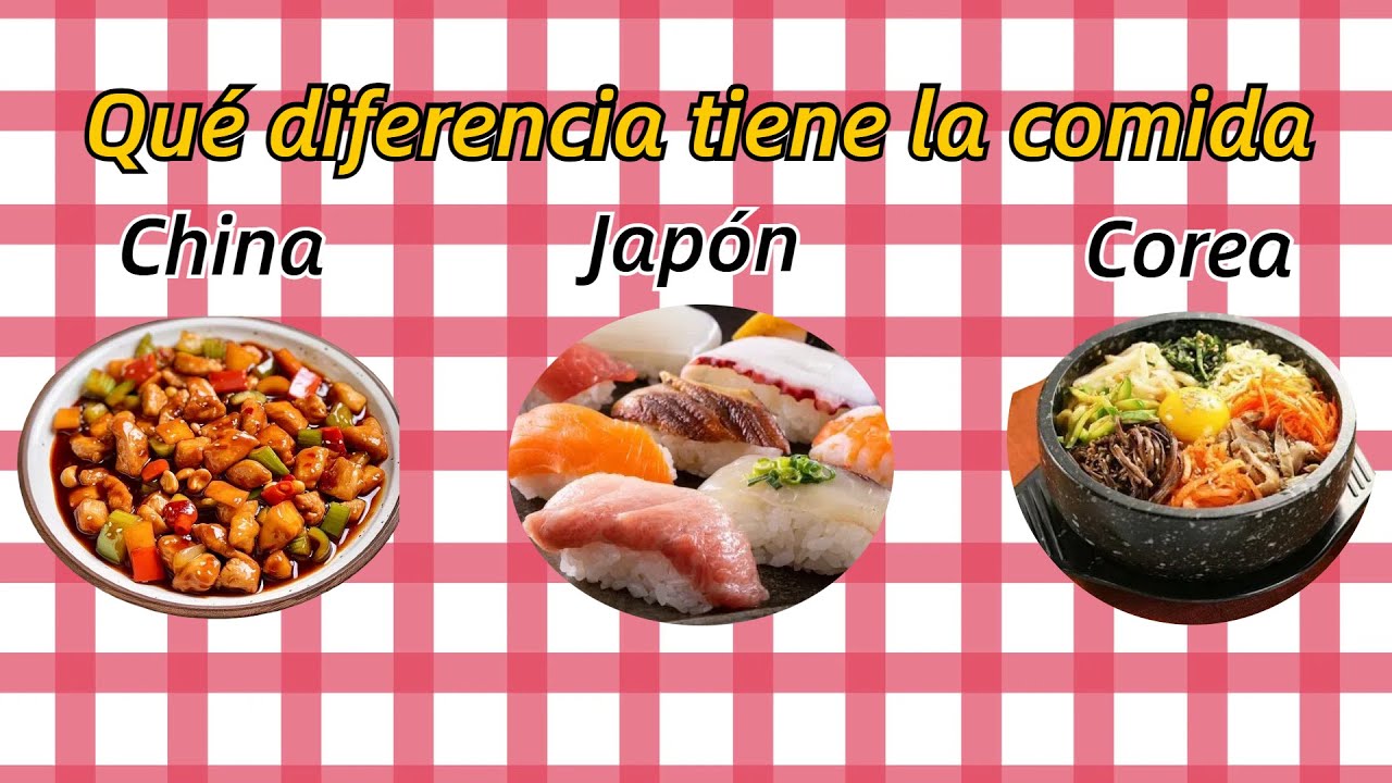 ¿Qué diferencia tiene la comida china japonesa y corea?