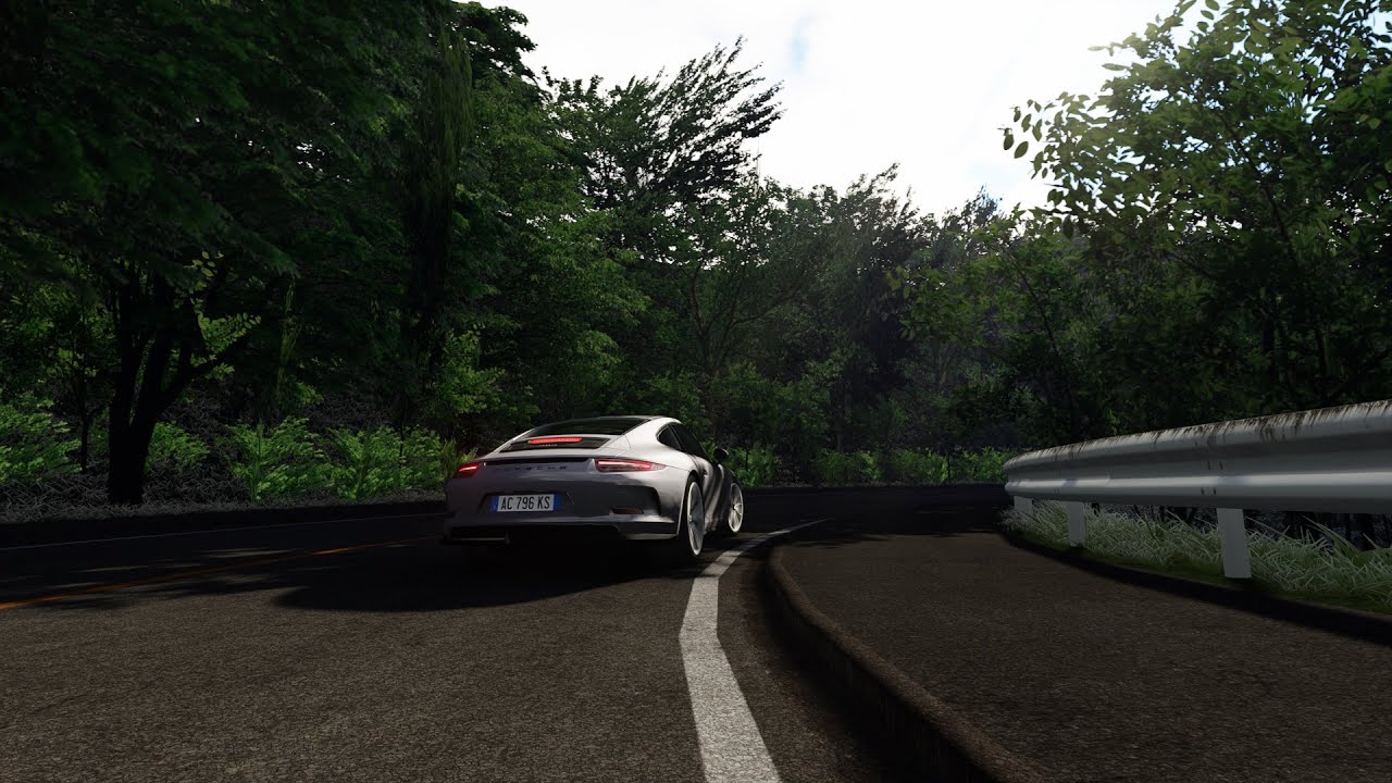 Assetto Corsa, time attack on kr Myogi in Porsche 911 R, a 3:48