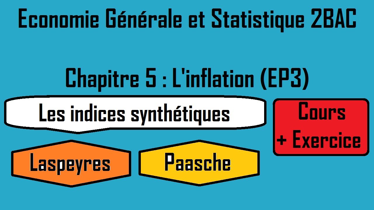 EGS 2BAC │L'inflation EP3 [ Les indices synthétiques Laspeyres &  Paasche ]