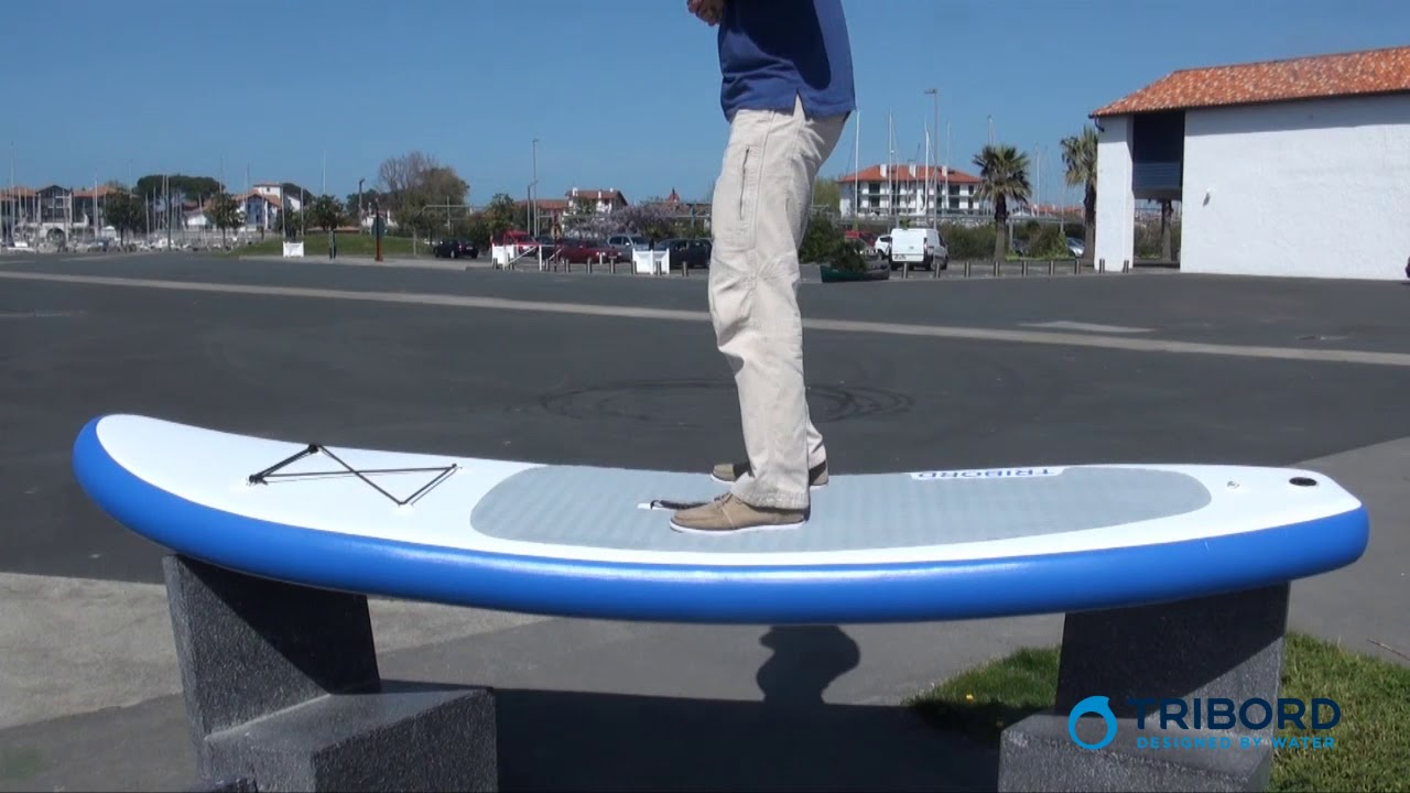 Gonfler le sup Tribord 9'8 bleu / Inflating the Tribord blue 9'8 supboard