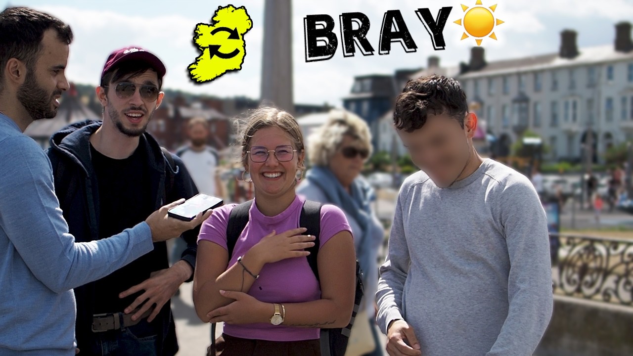 La VUELTA a IRLANDA #01: BRAY 🌊 {Preguntas en INGLÉS en la calle} Irlandeses + turistas 🏨