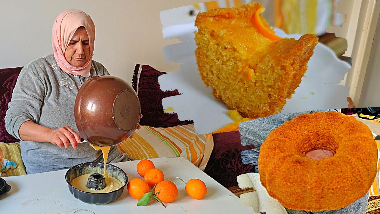 بسبوسة البرتقال 🍊 بالسميدة 10 دراهم 💰 تكلفة سهلة واقتصادية لمائدة الكوتي مع الحاجة روكي 👉 basbousa