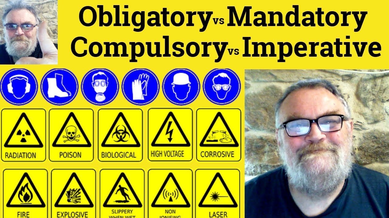 😎 Obligatory Meaning &ndash; Mandatory Defined &ndash; Compulsory Examples &ndash; Imperative Defined - Obligatory