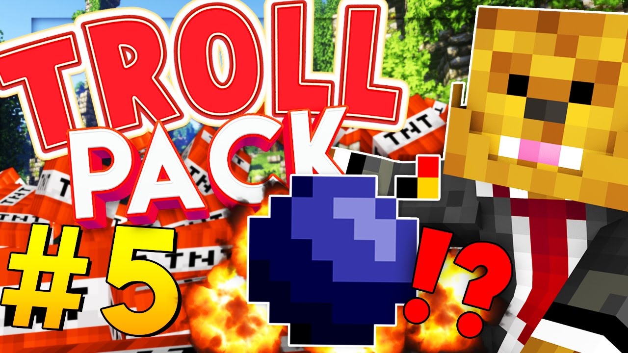 Minecraft TROLL PACK - BLOWING UP SPAWN PRANK! #5 | JeromeASF