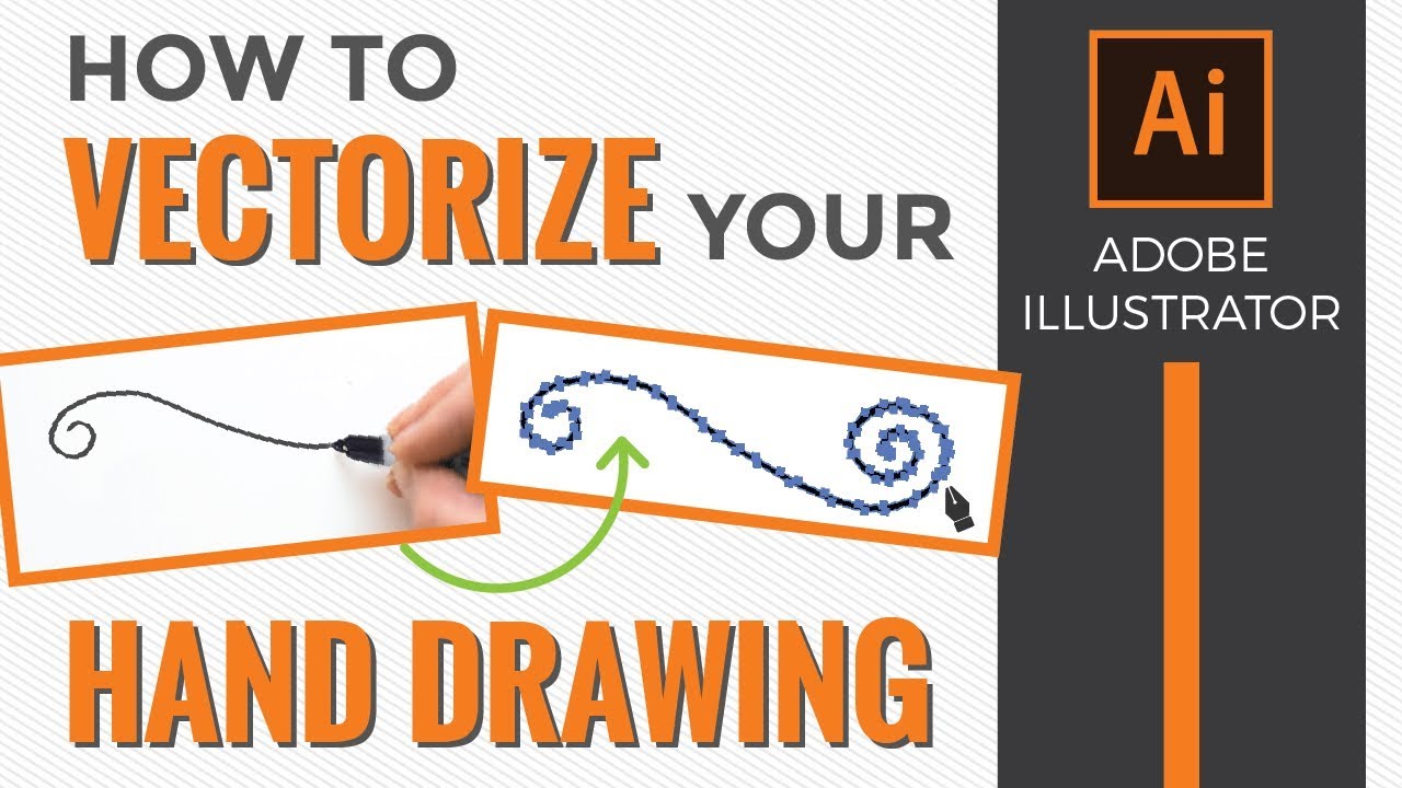 How to vectorize a hand drawing - SVG Illustrator tutorial