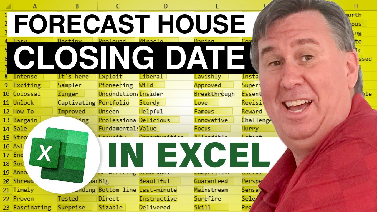 Excel - Realtor Scheduling - Create a Dynamic Tool To Get to Closing - Duel 169 - Episode 1948A