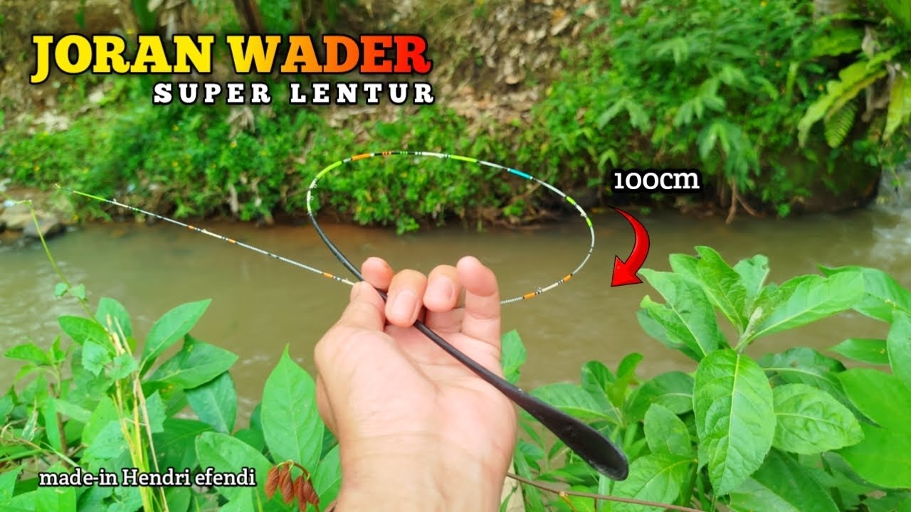 Review Joran wader super lentur 100cm - seperti apa sensasinya langsung tes mancing wader di sungai
