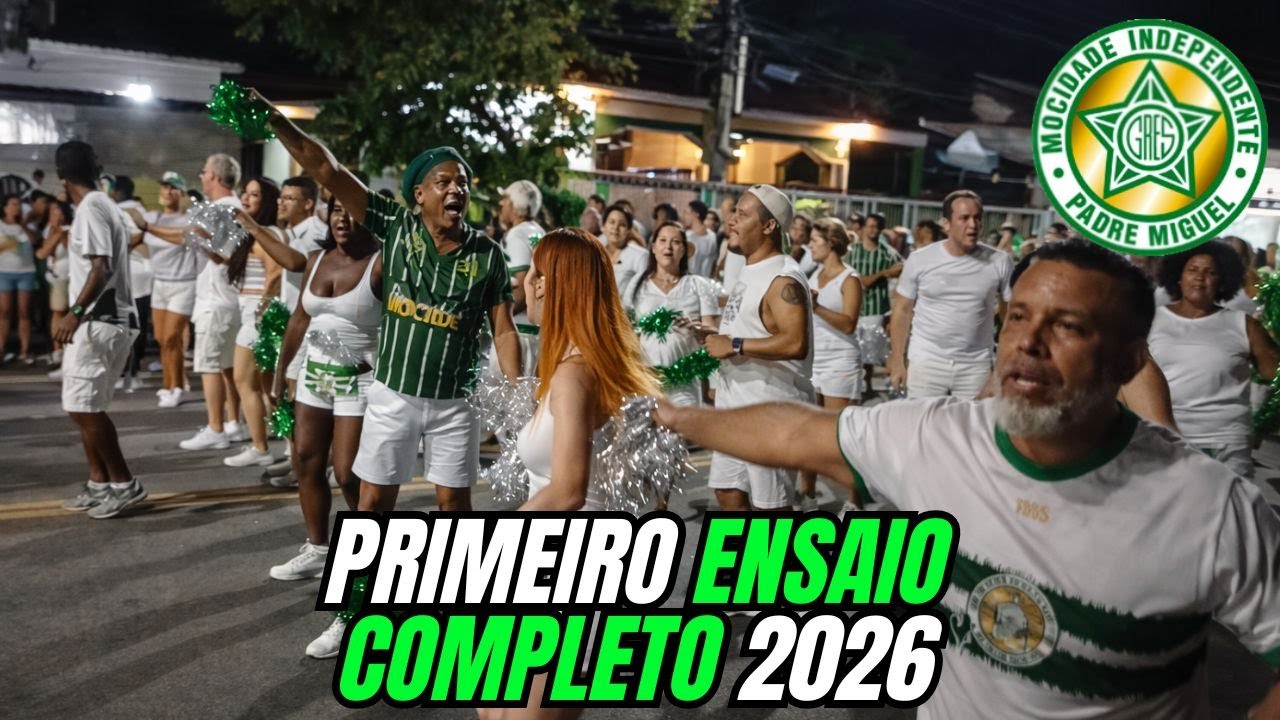 🟢 EMPOLGANTE!! | MOCIDADE 2026: PRIMEIRO ENSAIO DE RUA COMPLETO DO ANO PARA O CARNAVAL 2026.