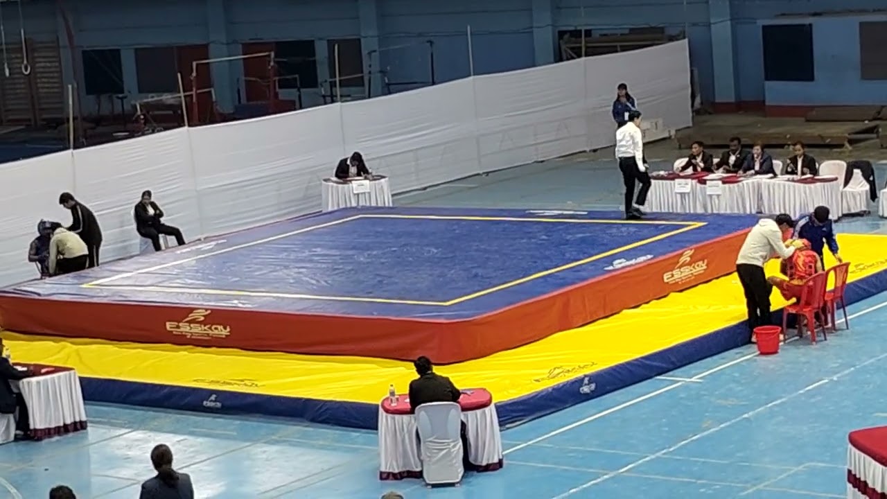 Semifinal match school game wushu boys Netional 