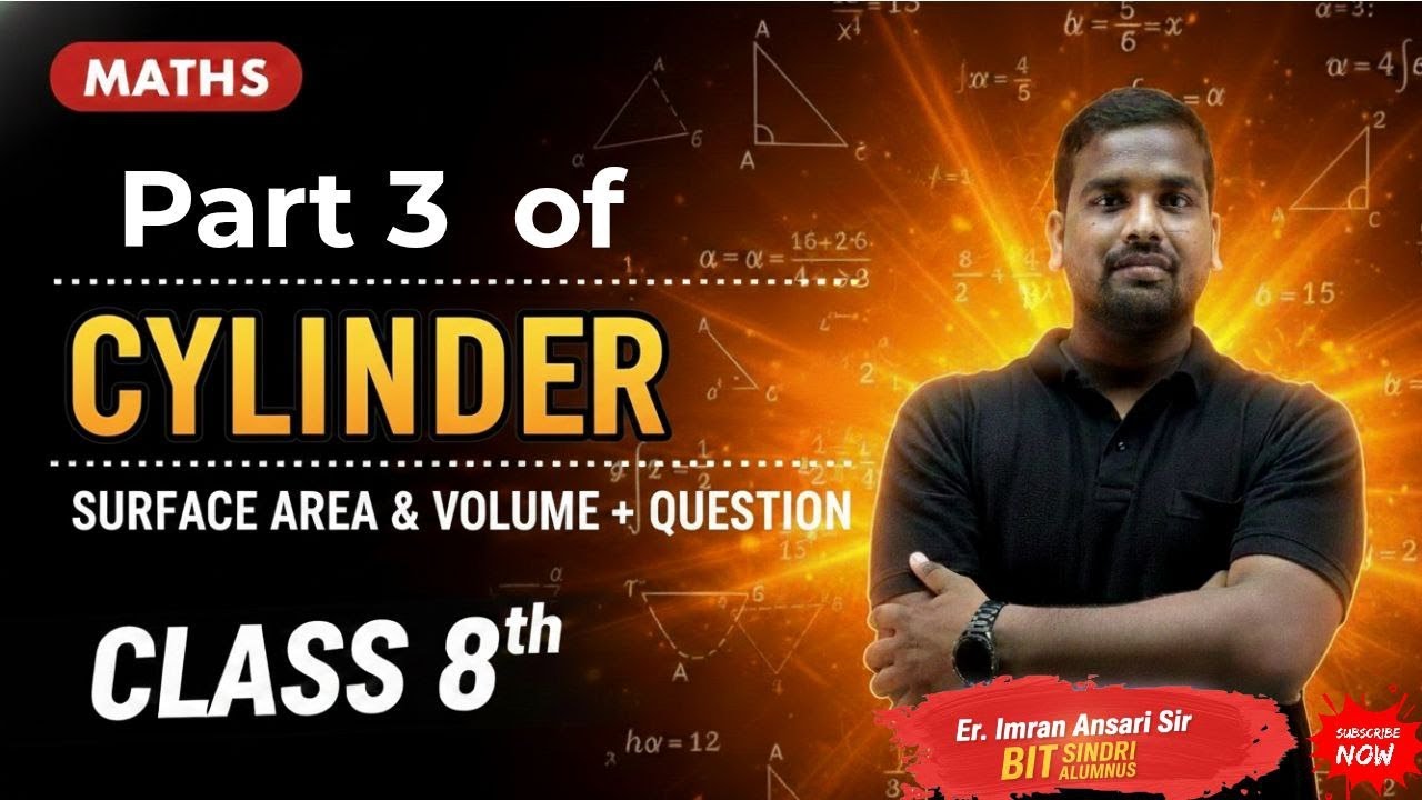 Cylinder (Surface Area & Volume) One-Shot | Mensuration