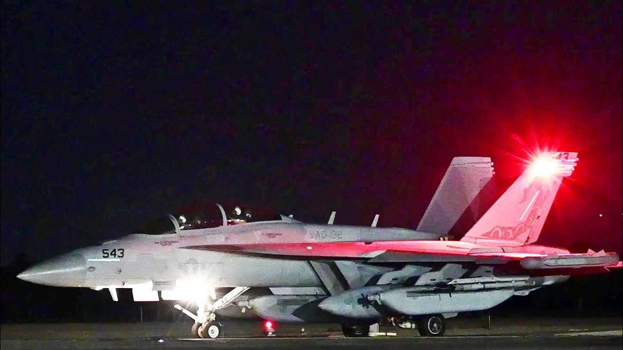 Night Operations at Red Flag 24-3 | F-35, F-15E, F-16 Falcon & EA-18G Massive Air Combat Exercise