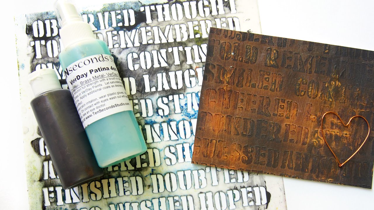 Creating an aged patina look with VerDay paint and stencils