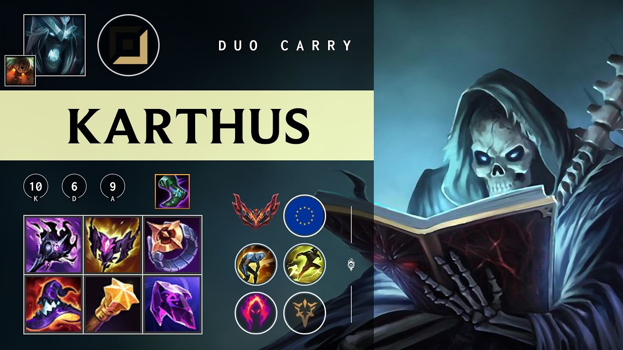 Karthus Carry vs Caitlyn - EUW Grandmaster Patch 26.03