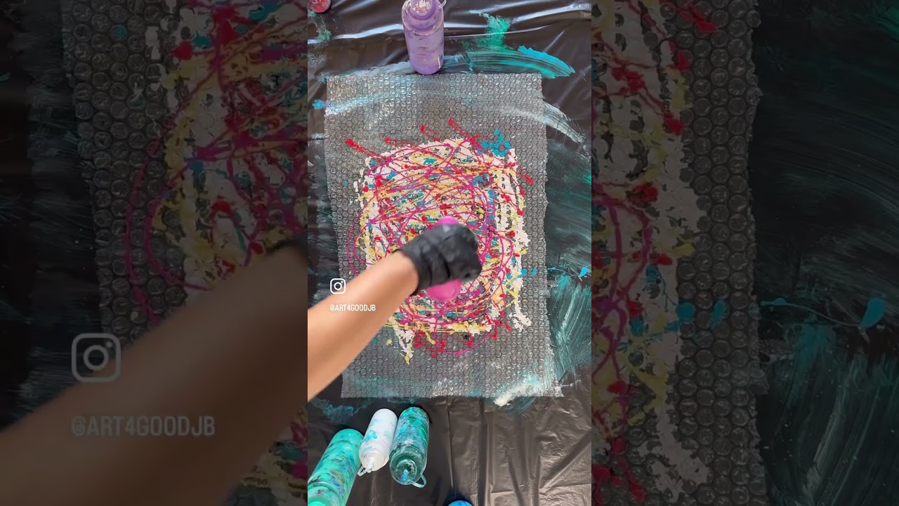 😯 Easy Bubble Wrap Painting!