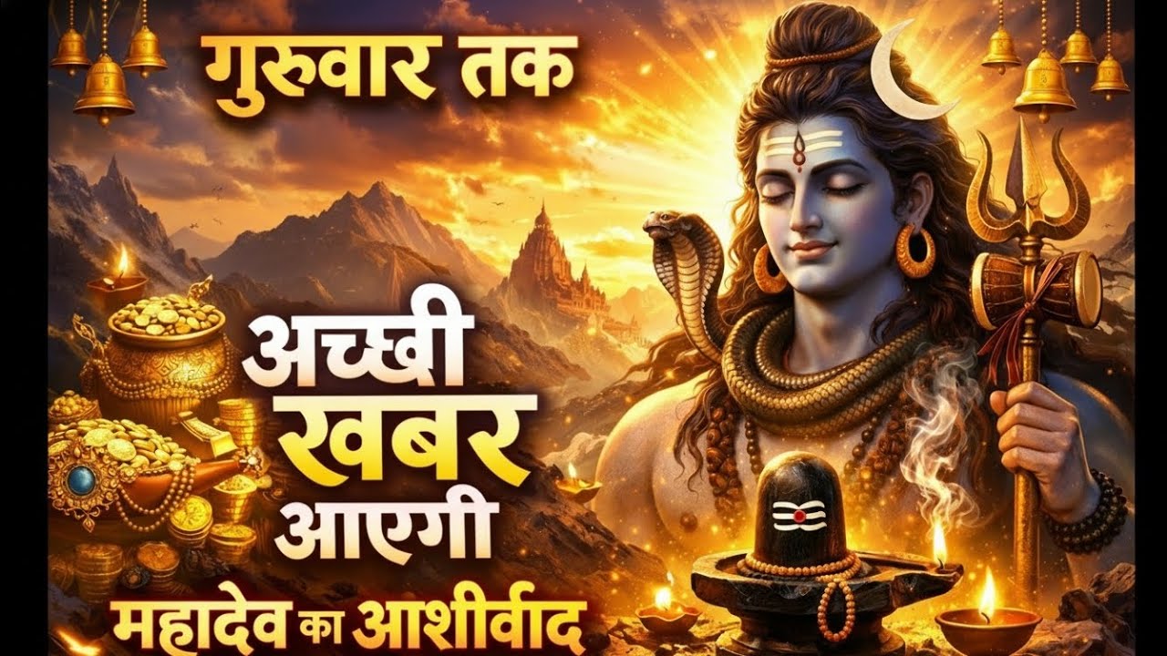 🌈🔱गुरुवार तक आएगी अच्छी खबर 🙏 महादेव का चमत्कारी आशीर्वाद | धन और सुख प्राप्ति!!har har Mahadev 
