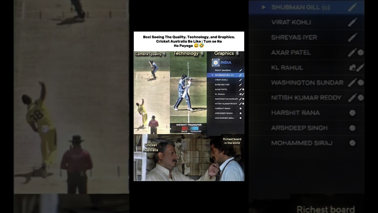 Bcci See The Quality, Technology, and Graphics. Cricket Australia Be Like: Tum se Na Ho Payega😅🤣