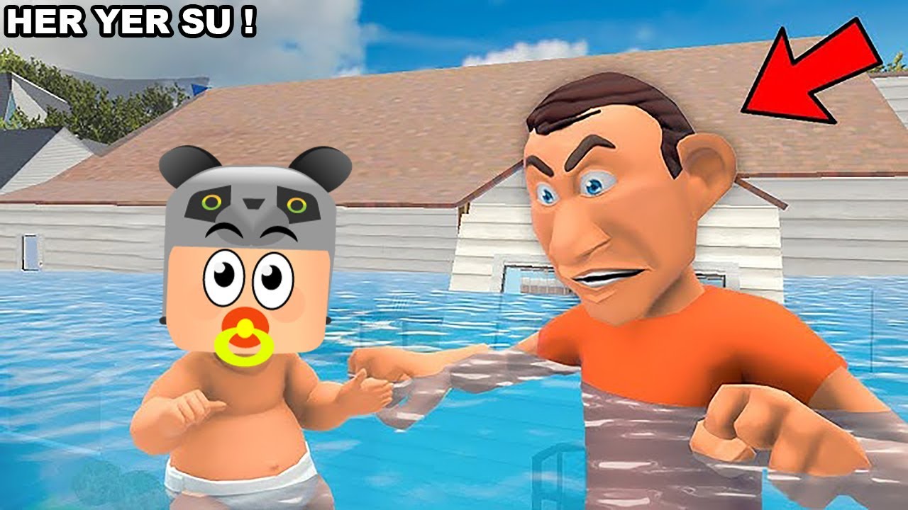 Bu Sefer Tüm Mahalleyi Su Bastı! Yaramaz Bebek - Panda ile Who's Your Daddy?
