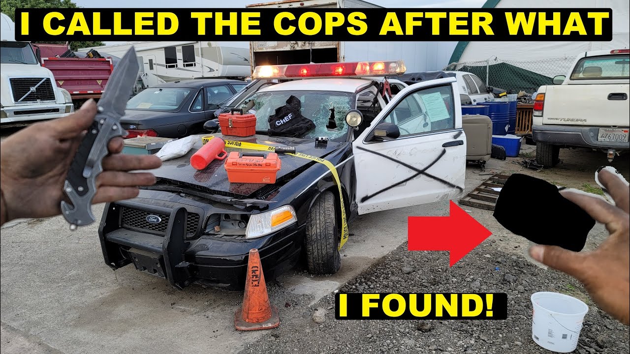 I Bought a crashed Police Car! Had to Call the cops after what I found!