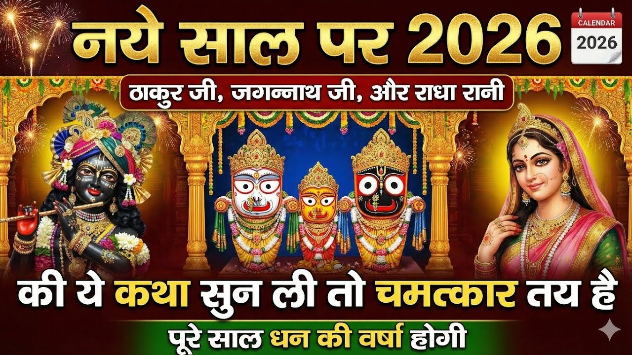 नए साल पर बांके बिहारी, जगन्नाथ जी और राधा रानी की कथा | New Year 2026 Katha | धन की वर्षा होगी