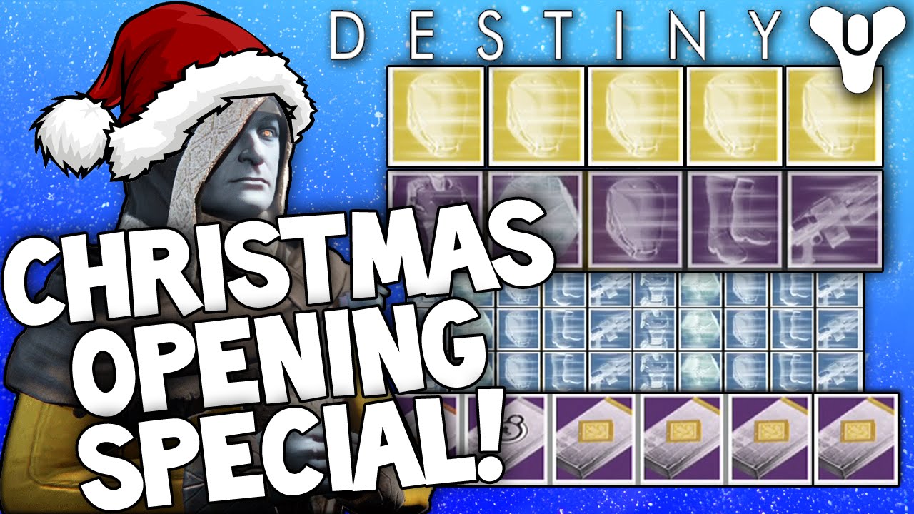 Destiny: Opening 5 Exotics, 6 Legendaries, 6 Postmaster Packages & 80+ Rare Engrams (X-Mas Special)