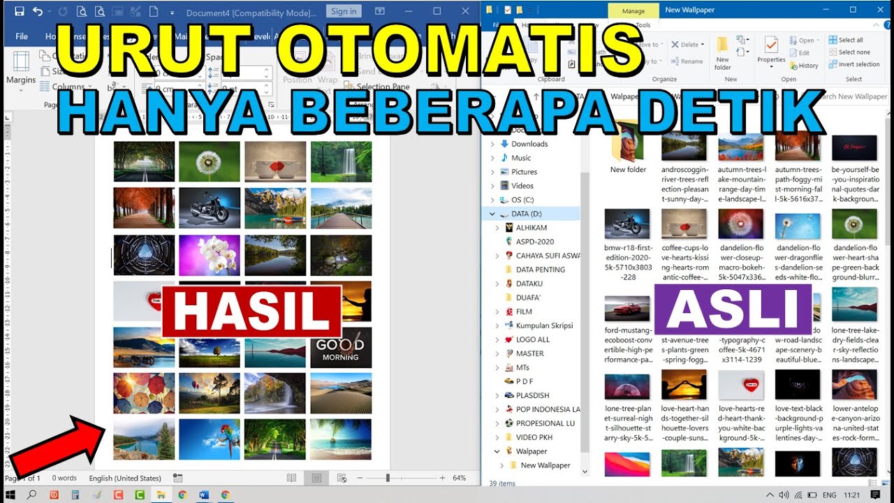 Tutorial Cara Cepat Menyusun Banyak Gambar di Microsoft Word