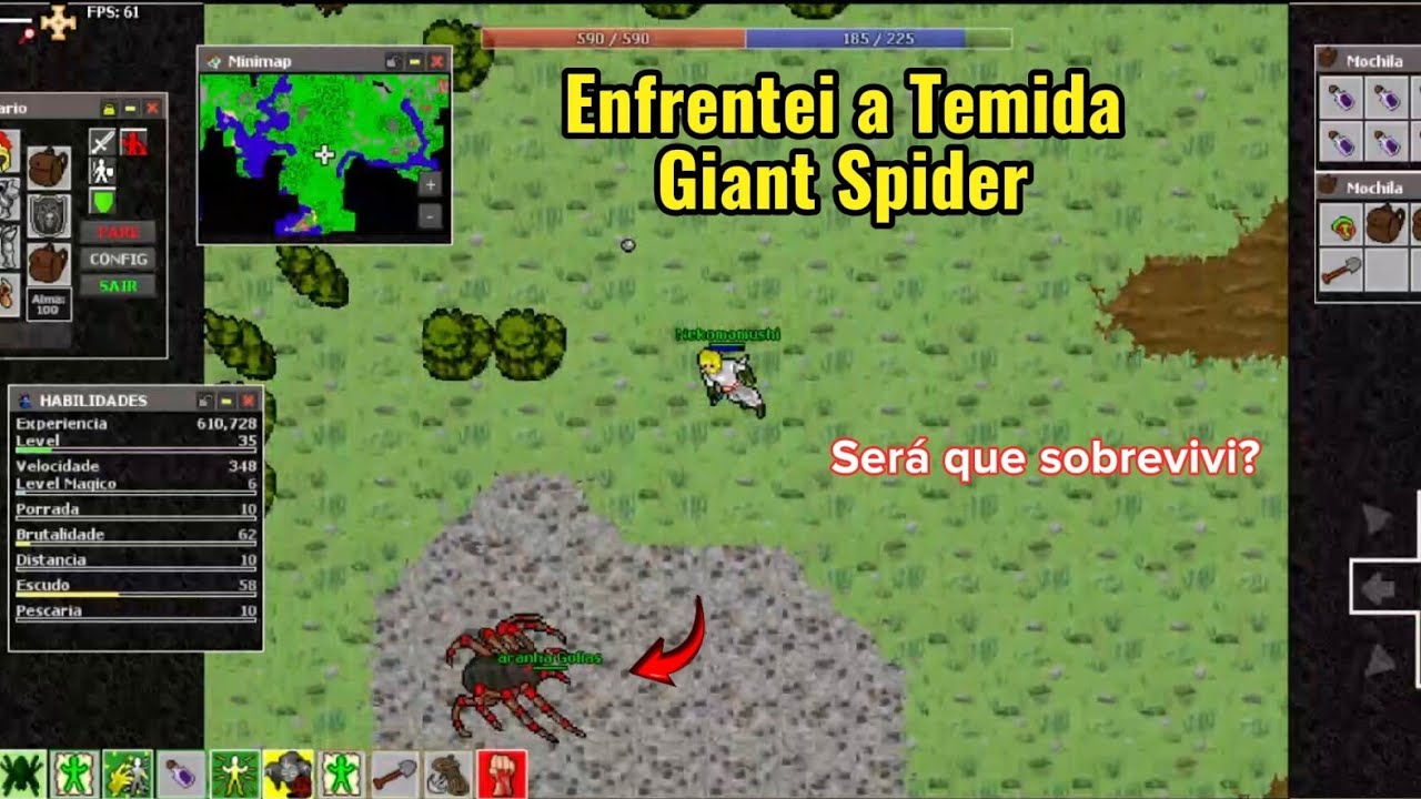 MMORPG Igual Tibia Old para Celular e PC - Thirus 2D MMO