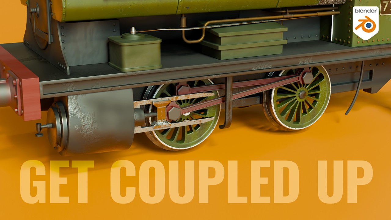 Complete Blender Modelling Course - The Steam Train Part 4 - Creating Detailed Train Mechanics
