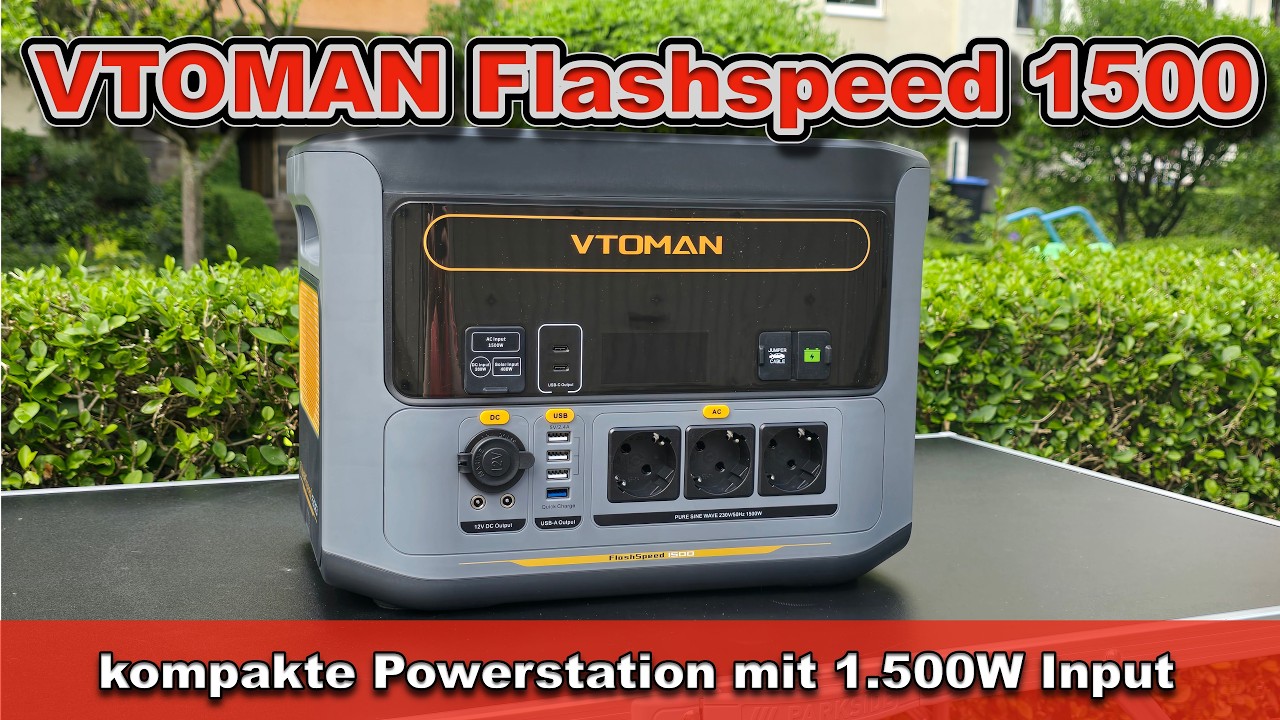 VTOMAN FlashSpeed 1500 | erweiterbare / tragbare Powerstation mit schnellem 1.500 W aufladen und USV