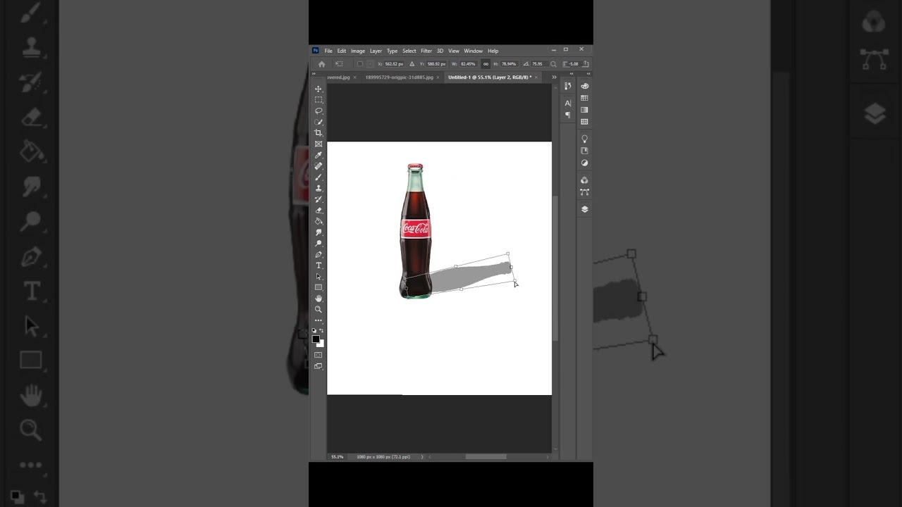 Create Realistic Shadow in Photoshop #photoshoptutorial #shorts