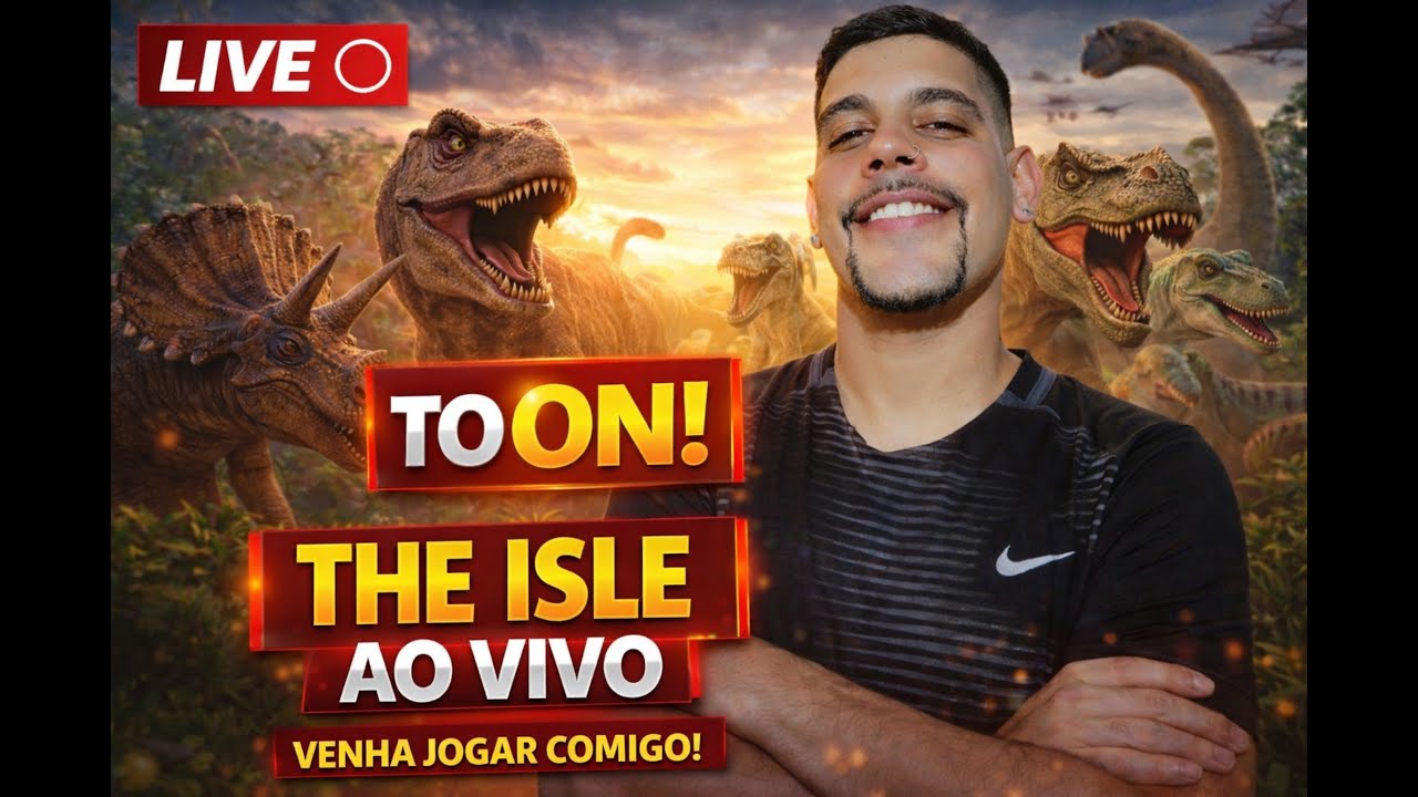 🔴 LIVE The Isle 🦖 | Sobrevivência e Caça - Alossauro  – Vem Jogar Comigo! | Tueio Gameplay