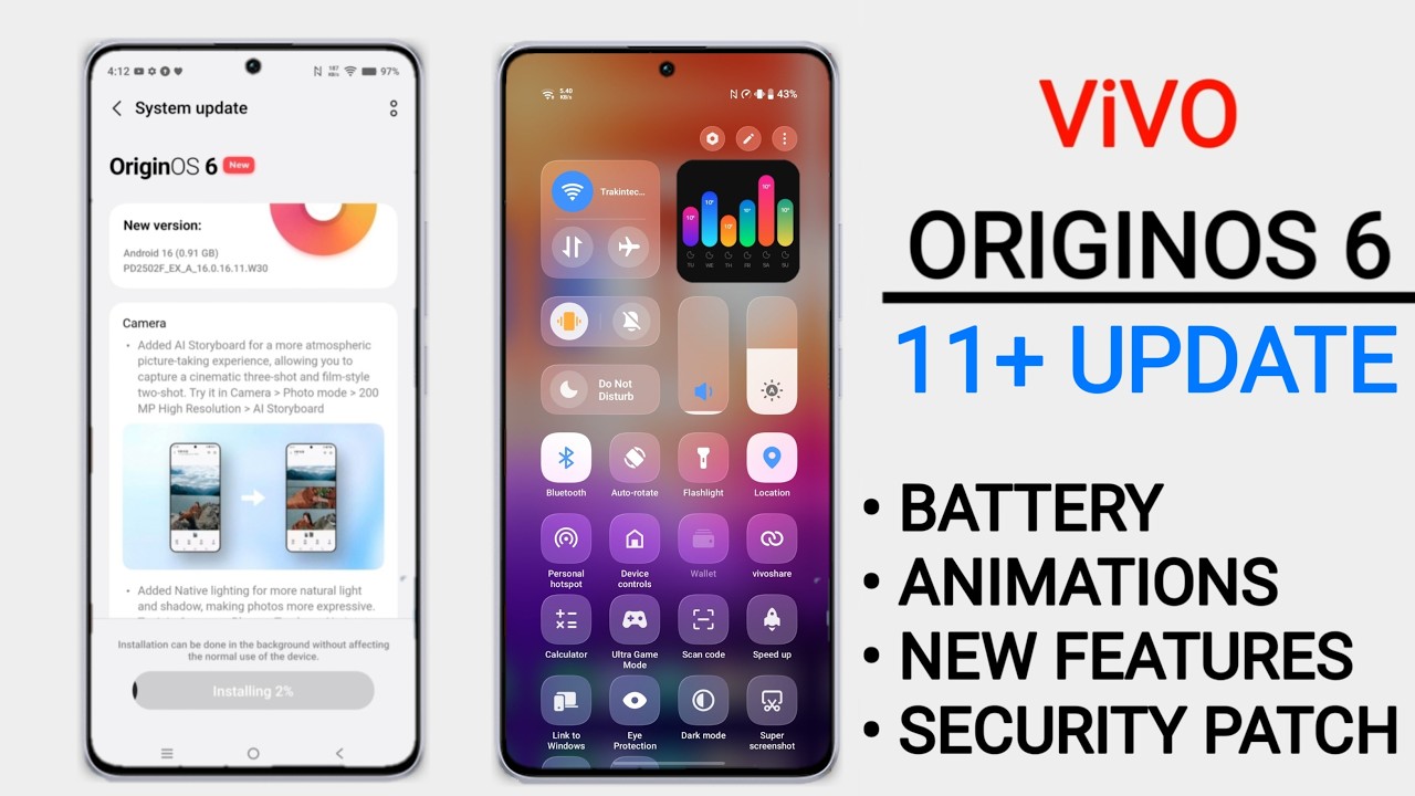 Vivo/iQOO OriginOS 6 - New 11+ Update Release🔥 Android 16 for T3 Pro,T3,V30e,T3x,T4x,T4,iQOO Z9x