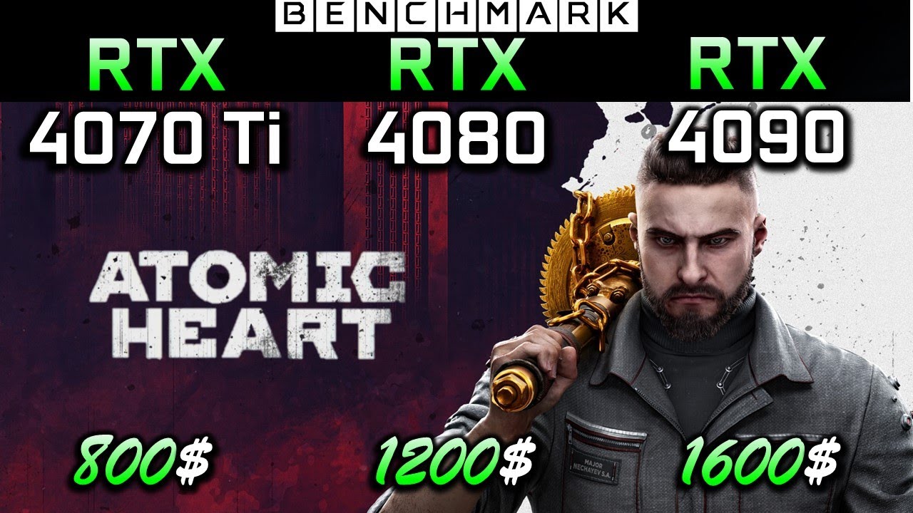 Atomic Hearts // RTX 4070 Ti vs RTX 4080 vs RTX 4090 // Benchmark - Test // 1K - 2K - 4K