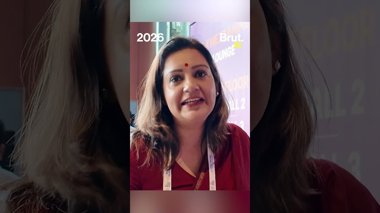 When Brut met Rajya Sabha MP Priyanka Chaturvedi at the AI Summit.👀