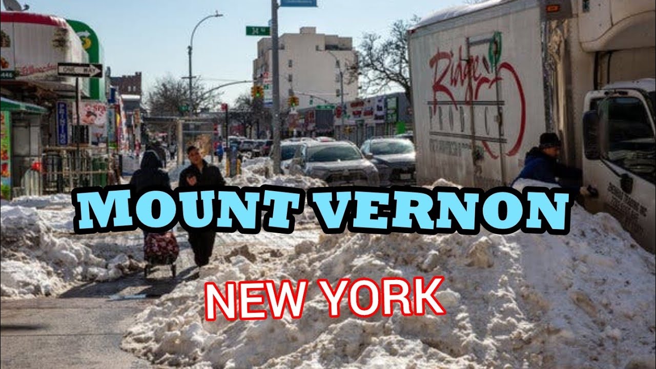 SNOW ❄️ AFTERMATH IN MOUNT VERNON NEW YORK#winter#snowplow#usa#travel#mountvernon