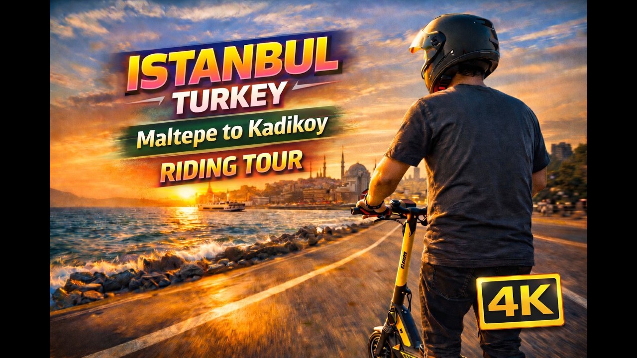 ISTANBUL TURKEY 🇹🇷 | Electric Scooter Ride: Maltepe to Kadikoy (4K Riding Tour)