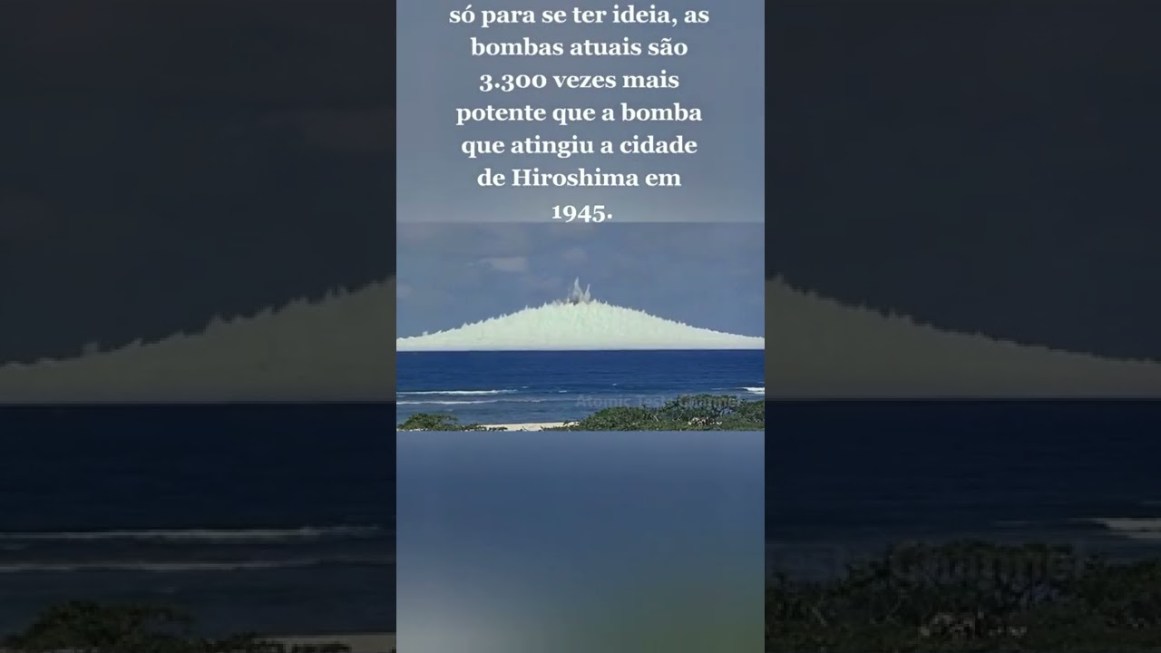 teste da bomba at&ocirc;mica a 150 metros de profundidade