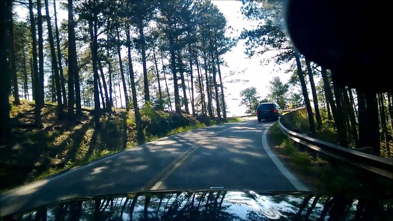 Dashcam drive of Hwy 16a around Rushmore.