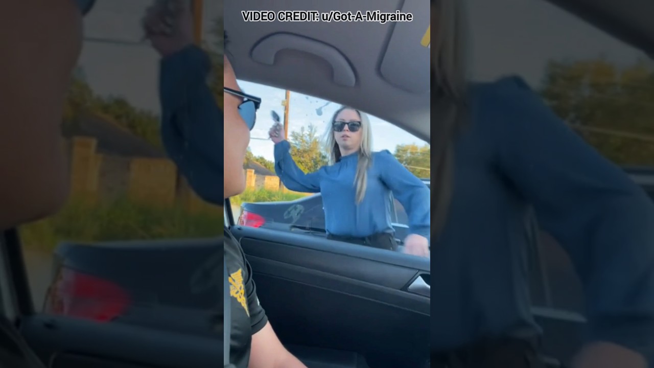 Road Rager Embarrasses herself on Dashcam!