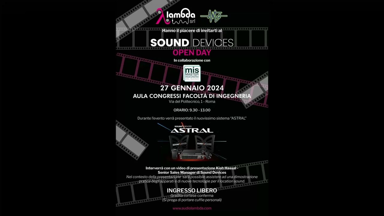 AITS - MIS - LAMBDA SRL - SOUND DEVICES ASTRAL MASTERCLASS 1/2024