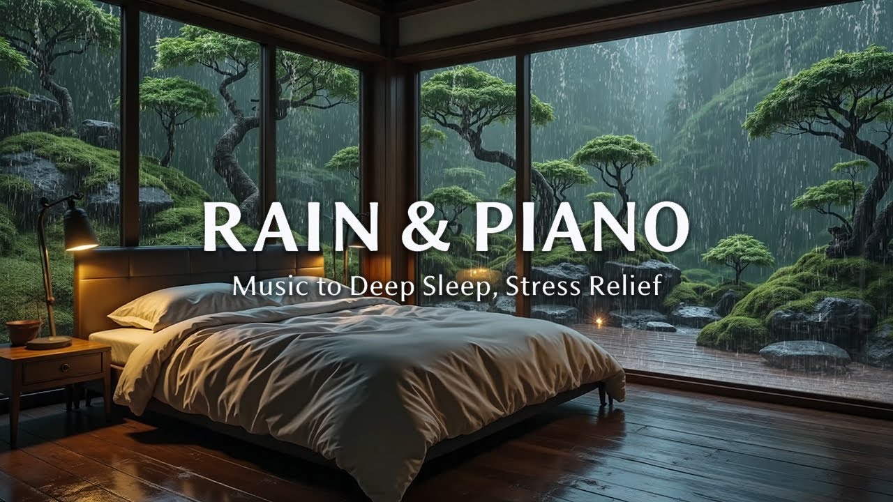 Rainfall Piano Therapy 🌧️ Soft Piano Music & Gentle Rain Sounds for Deep Relaxation, Focus and Sleep