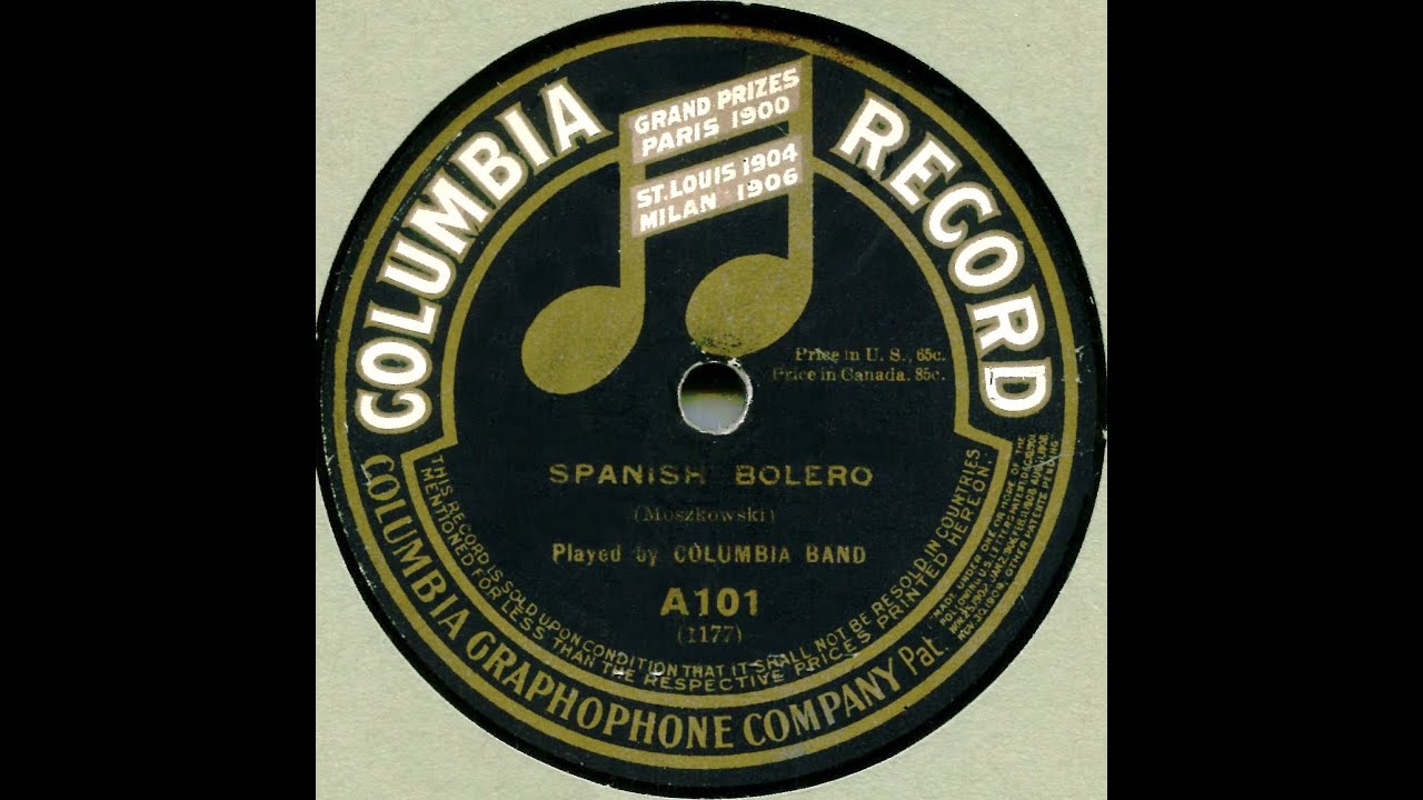 Spanish Bolero--Columbia Band, 1903 or 1904