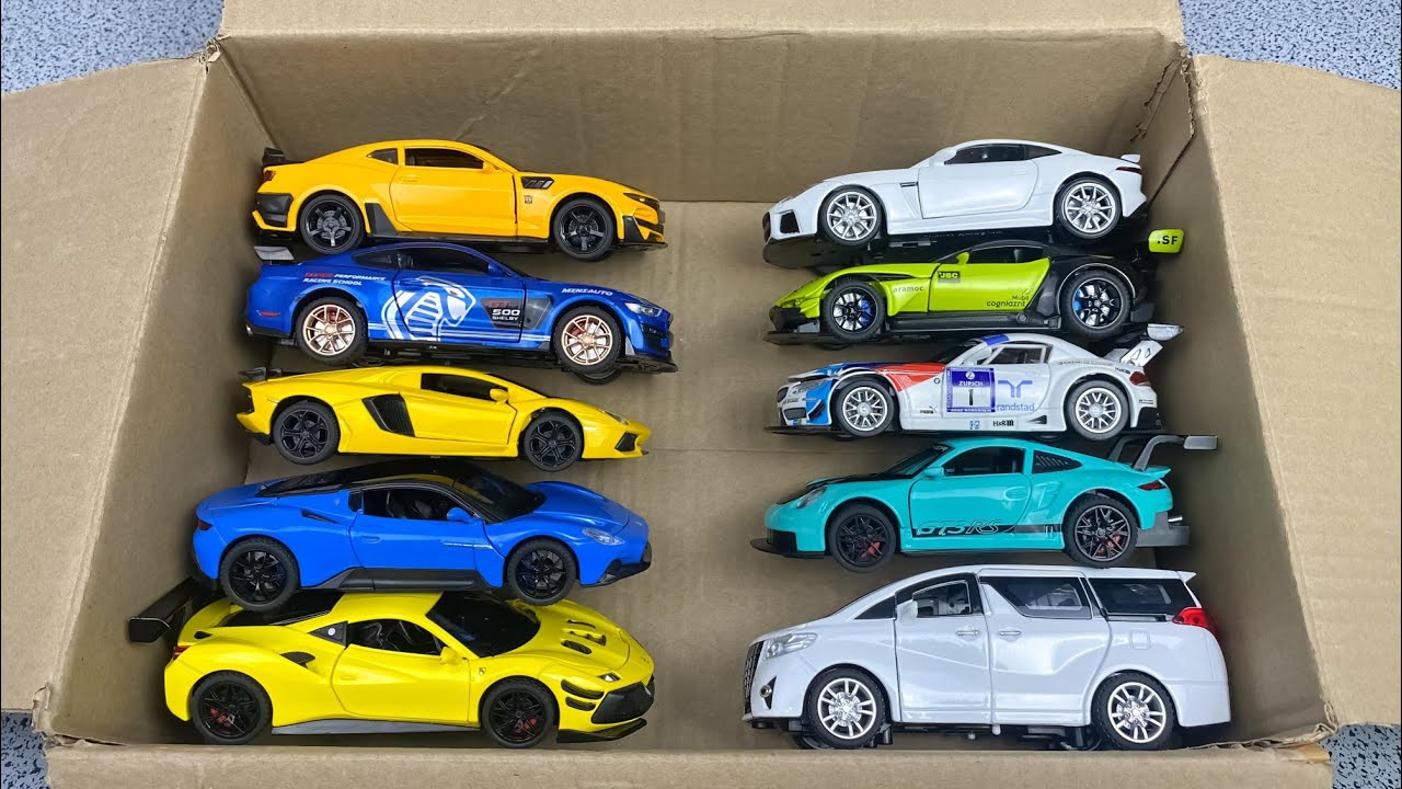 Box Full of Model Cars -Mazda Mx5, Koenigesgg Jesko, Lamborghini Scv12, Byd Yang Wang U8, Toyota Car