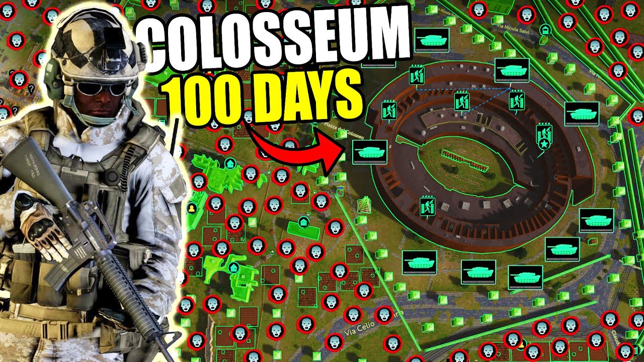 I Spent 100 DAYS in COLOSSEUM in New Zombie Simulator... (Base Building Update)