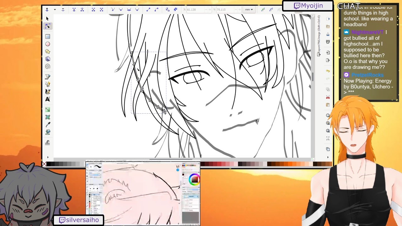 【Vtuber】(SCUFFED) ART COLLAB! Me and Saiyo are both drawing NightmareVT!