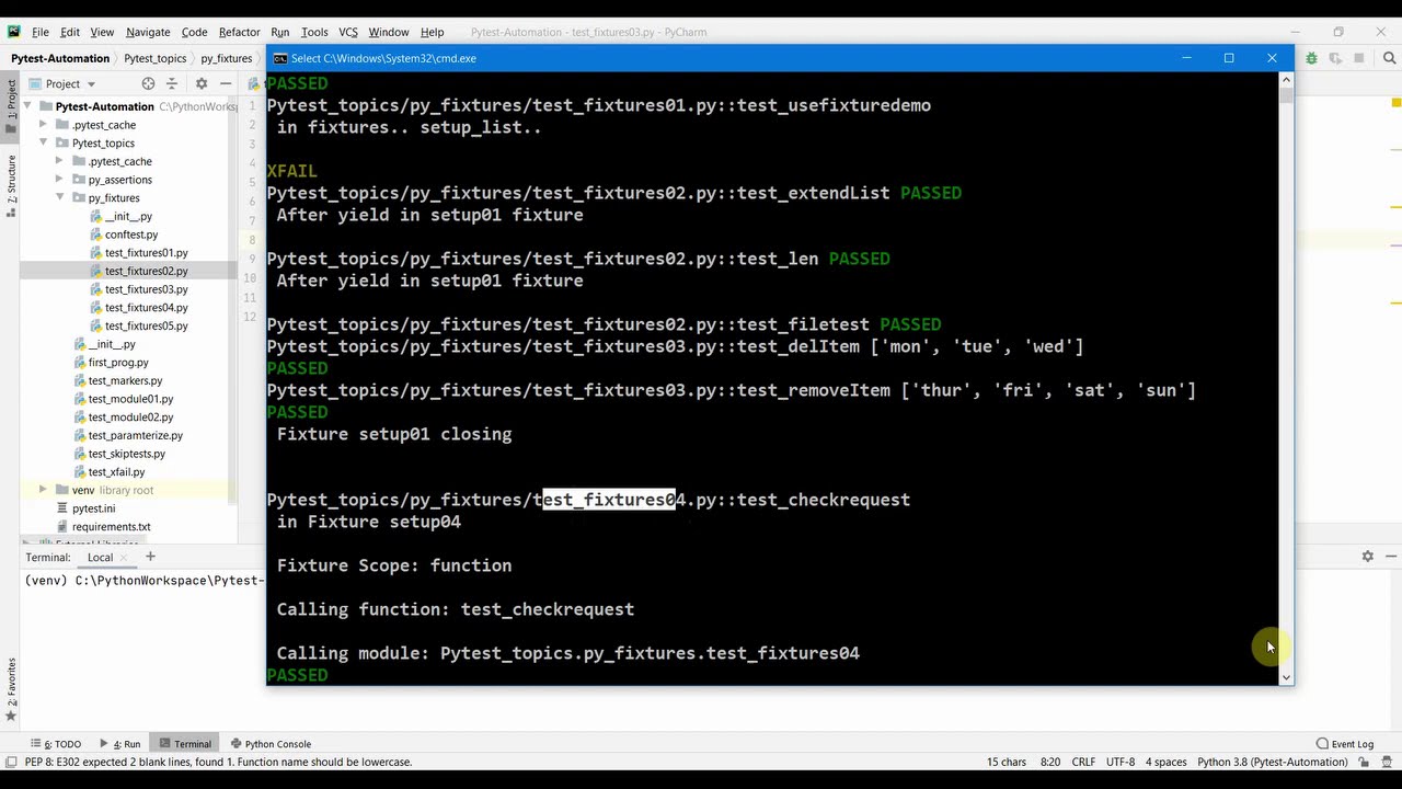 Pytest Tutorial: Scope of Pytest Fixture Functions | Pytest Fixtures