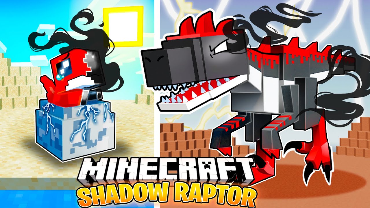 I Survived 100 Days as a SHADOW RAPTOR in HARDCORE Minecraft!