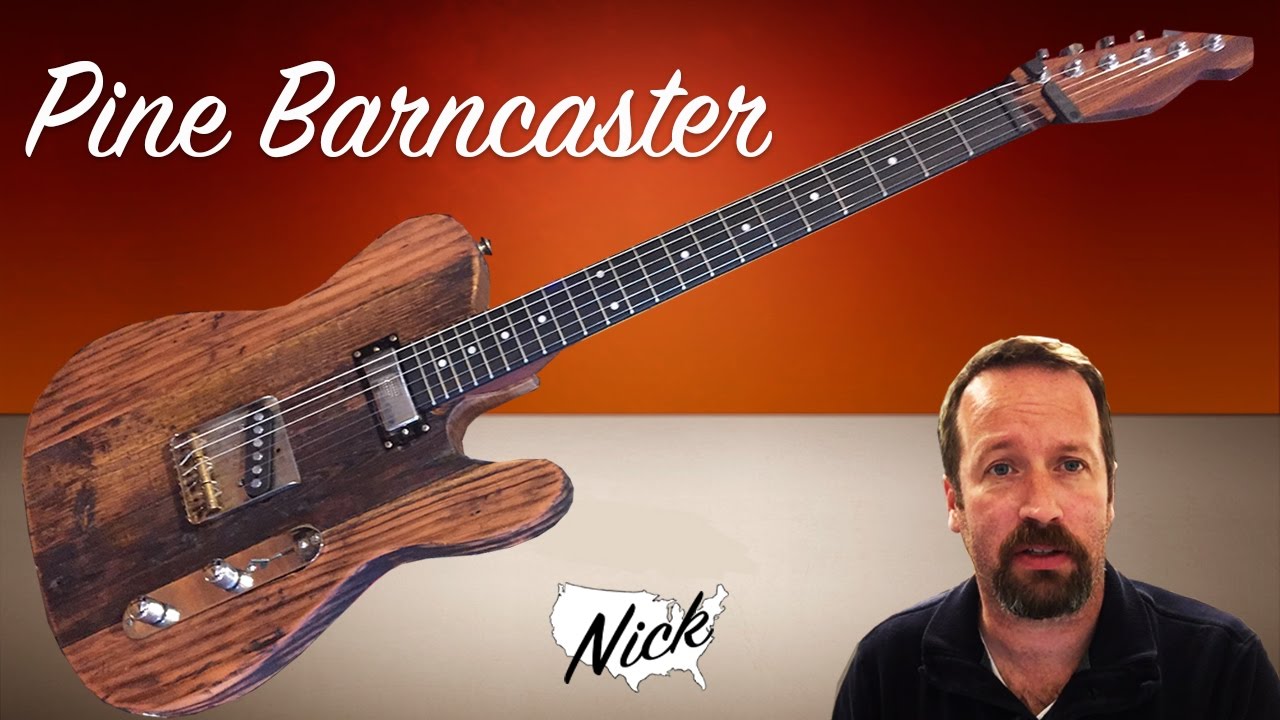 Guitar Demo - Pine Barncaster with Real Old Wood Tele Telecaster Style (WD music neck too!)
